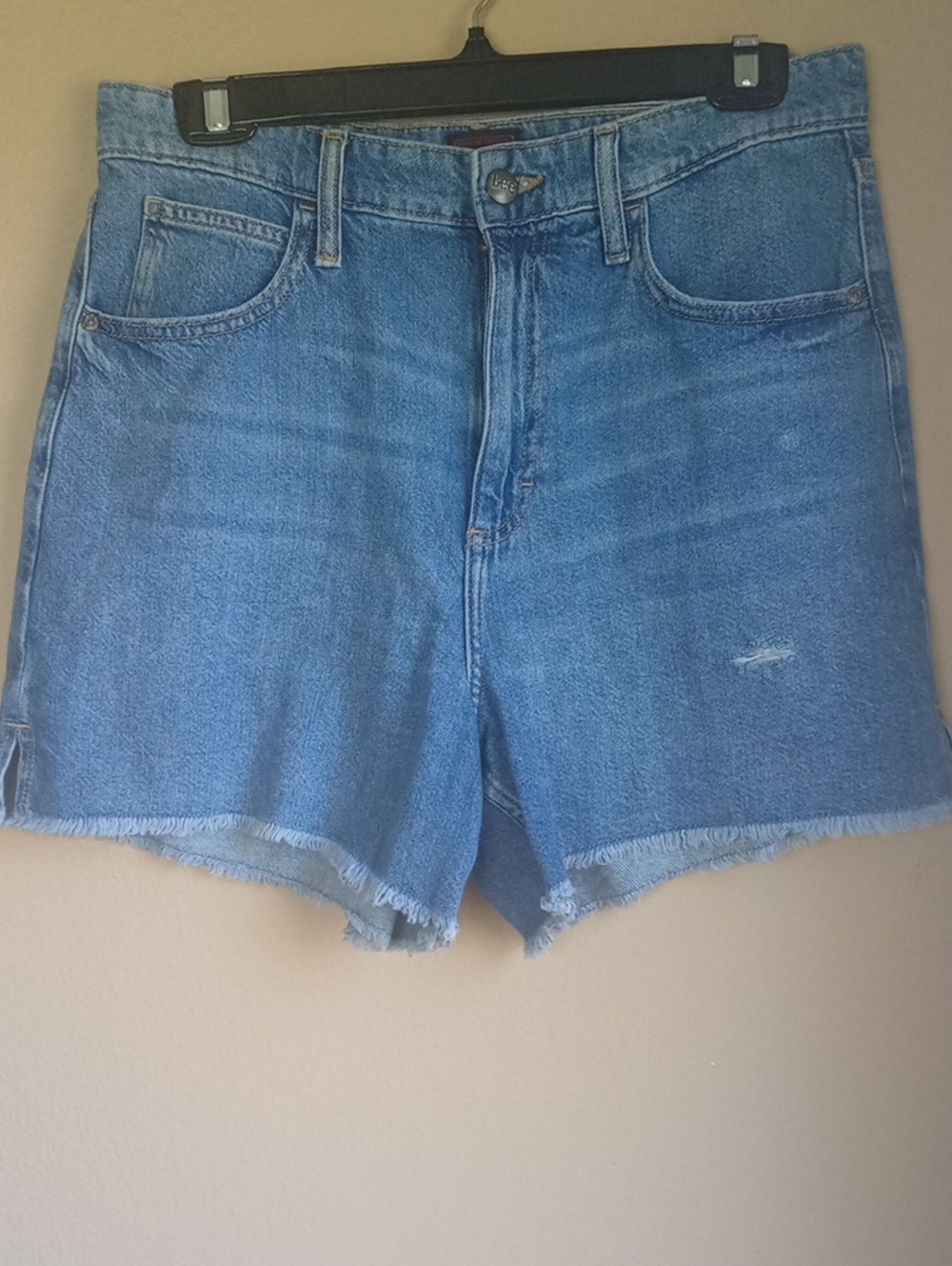 Lee Denim Cut Off Shorts Vintage Inspired High Waisted Light Jean Size 10